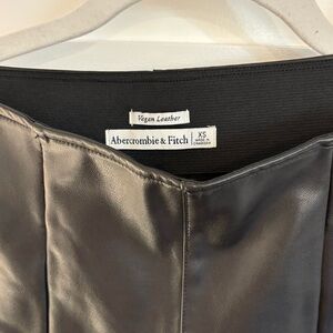 Abercrombie & Fitch Black Vegan Leather Pants